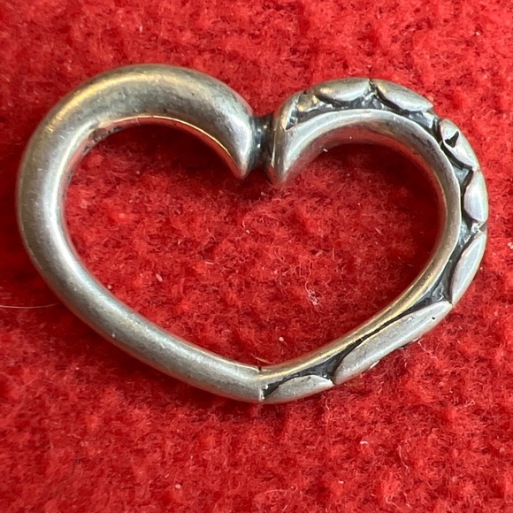 Vintage Zina sterling silver heart pendant signed Zina 925 - Picture 1 of 11